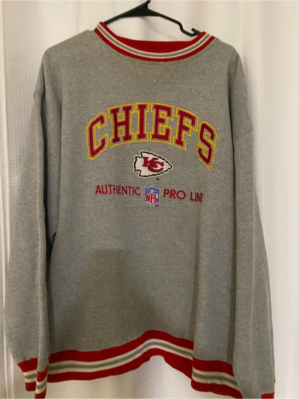 Kansas City Chiefs Grey Crewneck Sweater men’s xl -